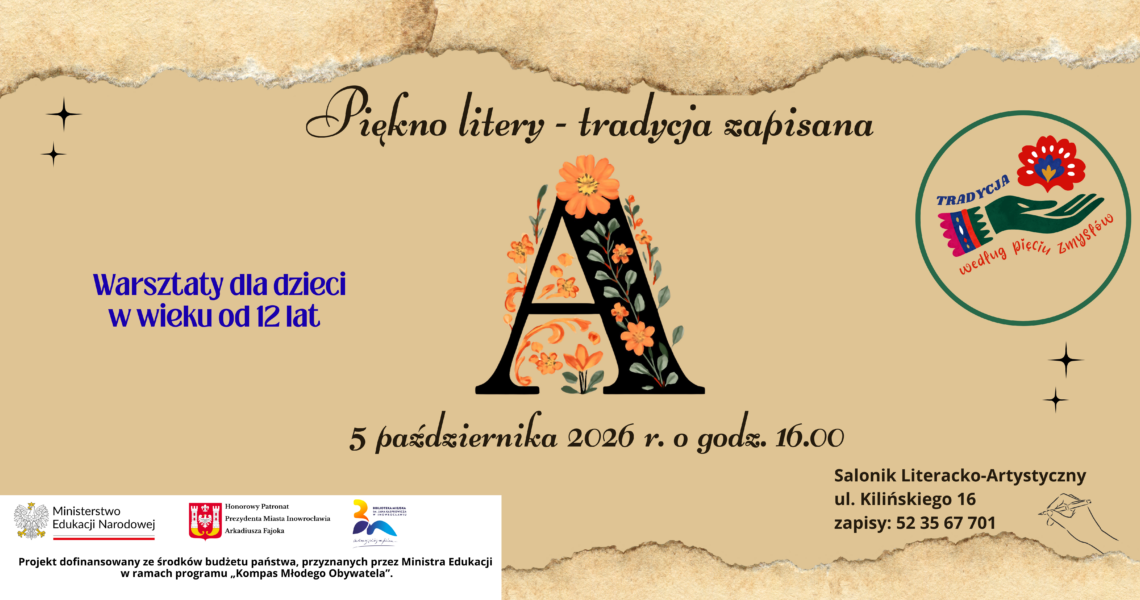 baner piękno litery